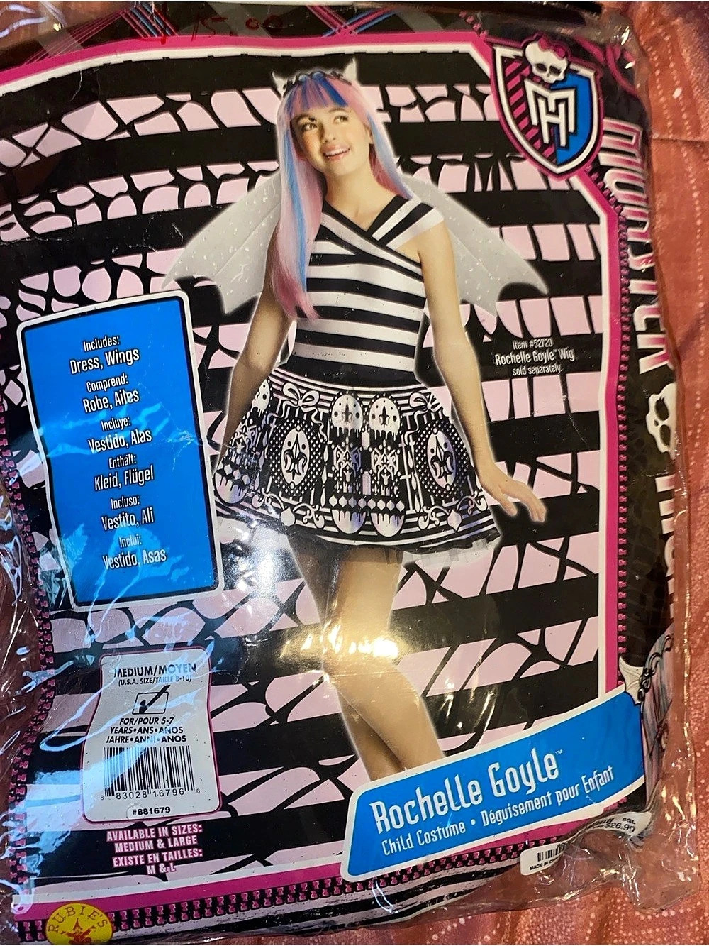 Monster High Rochelle Goyle Halloween Costume Rubies Discontinued